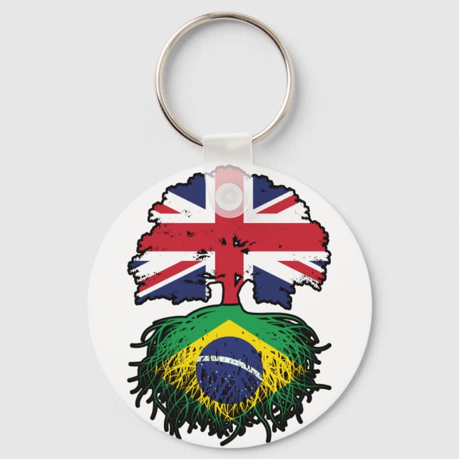 Porte-clés Brésil Brésil Britanniques Royaume-Uni drapeau des (Recto)