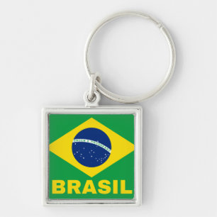 Porte-clés Brésil dans le drapeau brésilien