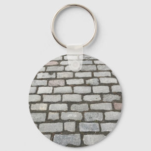 Porte-clés Brick Cobblestone Street Pathway Nature Photograph