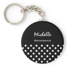 Bridesmaid Pois noir et blanc