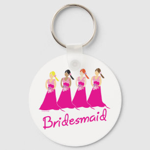Porte-clés Bridesmaids préfère le thème rose