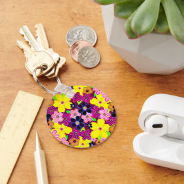 Porte-clés Bright Abstrait Flower Art