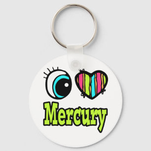 Porte-clés Bright Eye Heart J'aime Mercure