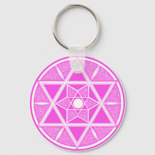 Porte-clés Bright Pink Star of David