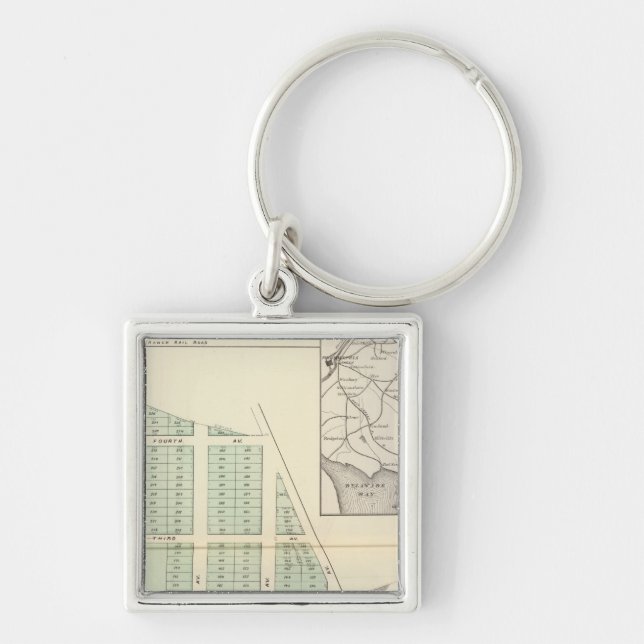 Porte-clés Brighton Land Association, le lac Spring adjacent (Devant)