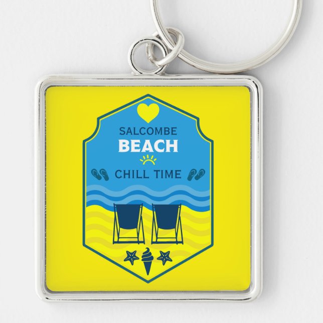 Porte-clés British Beach Theme Gift (Devant)