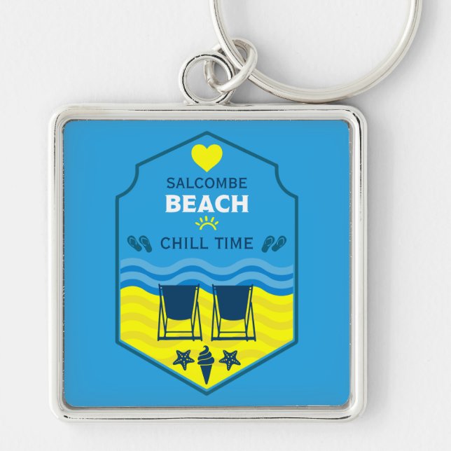 Porte-clés British Beach Theme Gift (Devant)