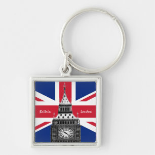 Porte-clés British Flag & Big Ben - Londres, Royaume-Uni /fan