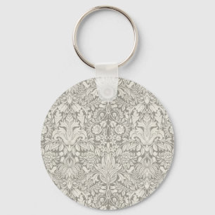 Porte-clés brocade en dentelle blanche élégante