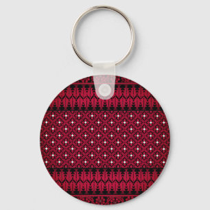 Porte-clés Broderie palestinienne Tatreez design imprimé