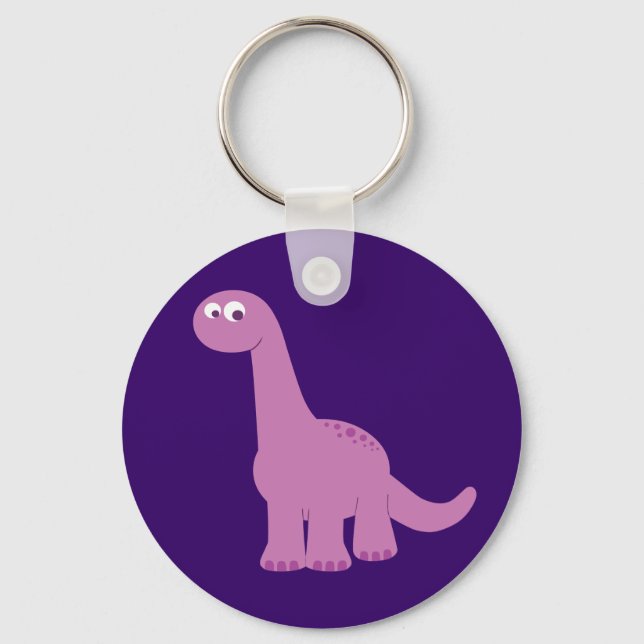 Porte-clés Brontosaurus pourpre Dinosaur (Recto)