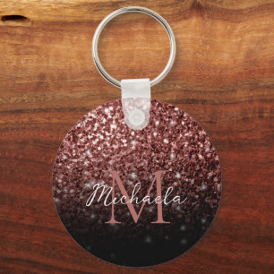 Porte-clés Brown Rouge faux Parties scintillant scintille bli
