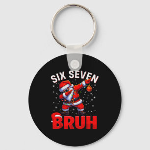 Porte-clés Bruh 67 Santa en train de dabber Drôle Meme Six Se