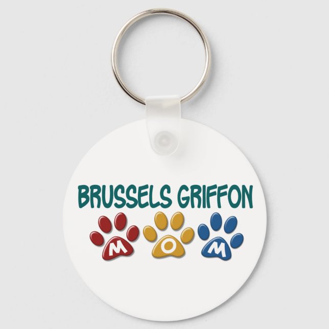 Porte-clés BRUXELLES GRIFFON MOM Empreinte de patte 1 (Recto)