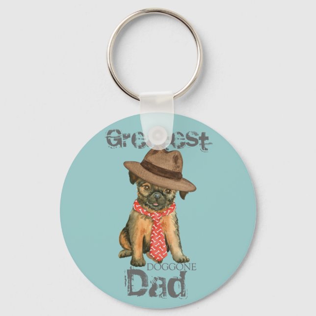Porte-clés Bruxelles Griffon papa Porte - clé (Recto)