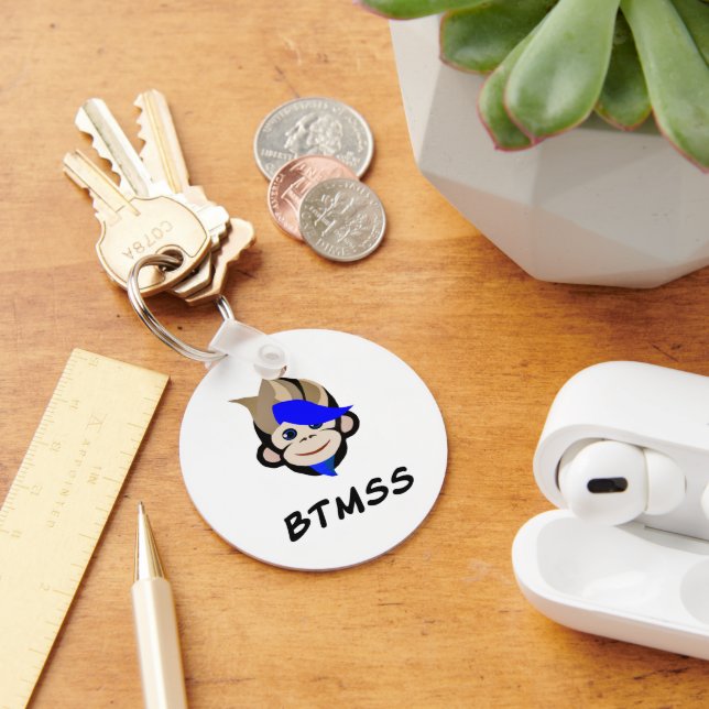 Porte-clés Btmss de singe de punk bleu yeux (Bureau)