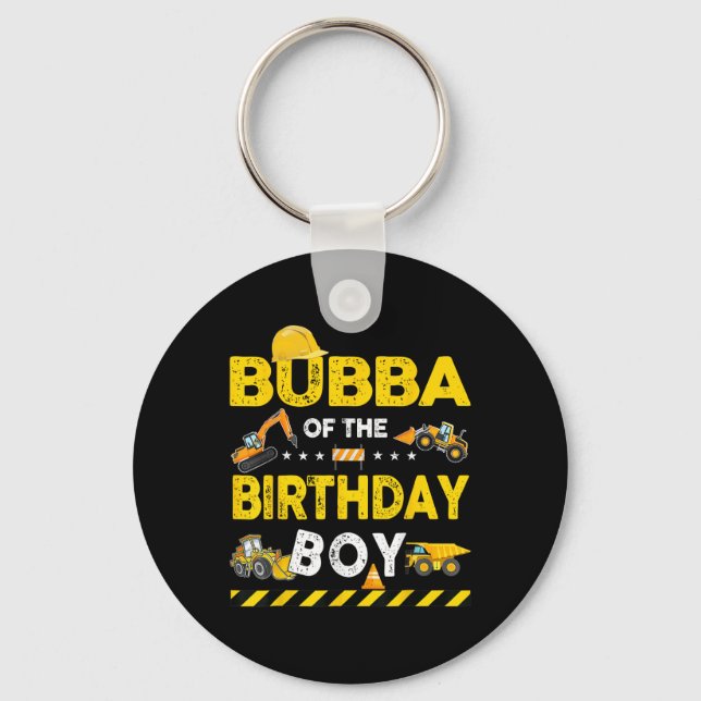 Porte-clés Bubba De L'Anniversaire Boy Construction Ouvrier B (Recto)