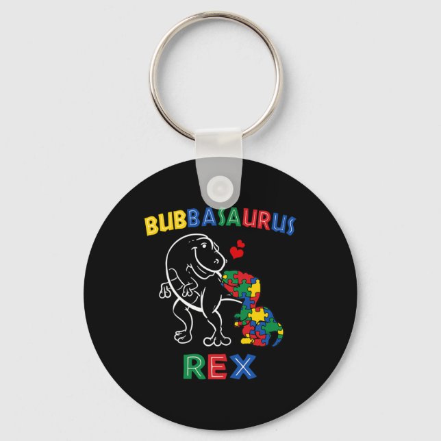 Porte-clés Bubbysaurus Sensibilisation sur l'autisme Frère Di (Recto)