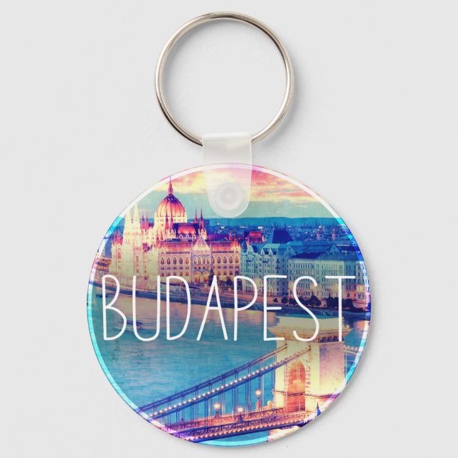 Porte-clés Budapest vintage, circle (Recto)