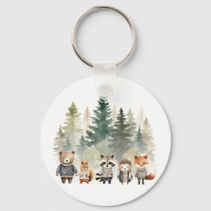 Porte-clés Budget Baby shower d'aquarelle des bois