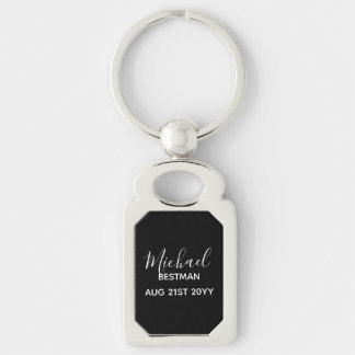 Porte-clés BUDGET Bestman Groomsman DONS Classique Noir