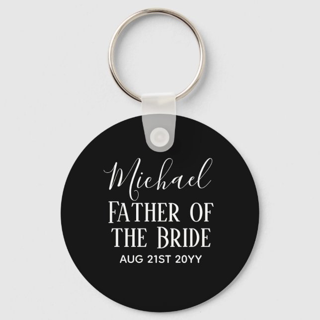 Porte-clés BUDGET Bestman Groomsmen Cadeaux Noir Blanc (Recto)