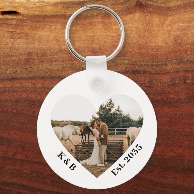 Porte-clés Budget Mariage Photo Merci Favorisé Personnalisé (Recto)