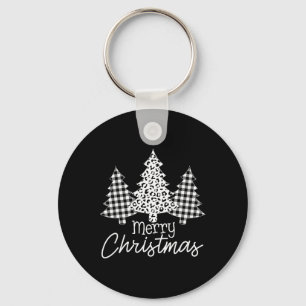 Porte-clés Buffle noir et blanc Joyeux Noël Joyeux Noël
