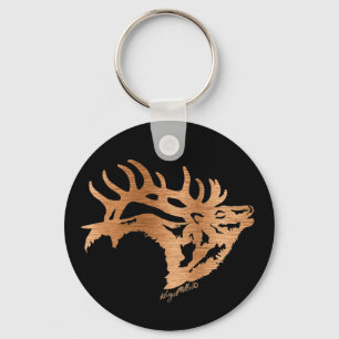 Porte-clés Bull Elk Silhouette
