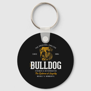 Porte-clés Bulldog anglais rétro