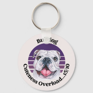 Porte-clés Bulldog drôle de citation Porte - clé