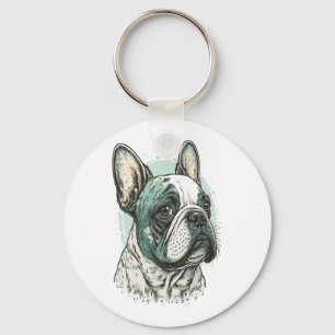 Porte-clés bulldog français