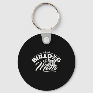 Porte-clés Bulldog Maman Tattoos Vieux anglais Bulldog Maman