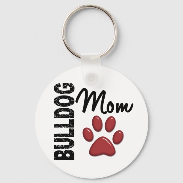 Porte-clés Bulldog Mom 2 (Recto)