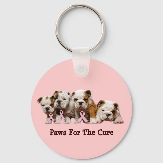 Porte-clés Bulldog Porte - clé du cancer du sein (Recto)