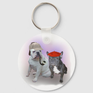 Porte-clés bulldogs anglais et français