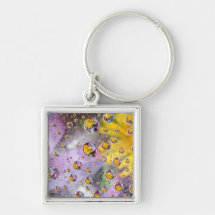 Porte-clés Bulles abstraites avec des fleurs. Crédit : Nancy