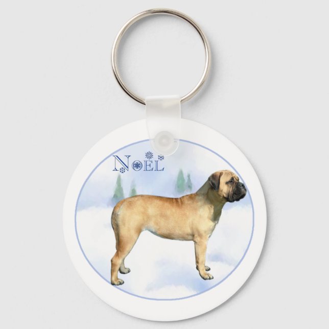 Porte-clés Bullmastiff Noel Porte - clé (Recto)