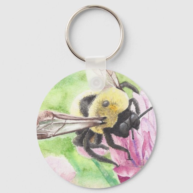 Porte-clés Bumblebee dans les fleurs (Recto)