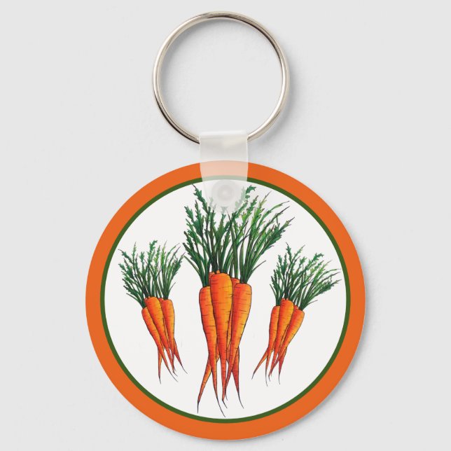 Porte-clés Bunch de carottes Orange Vegetable Veggie Garden (Recto)