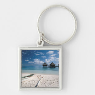 Porte-clés Bungalows depuis la plage Motu Toopua
