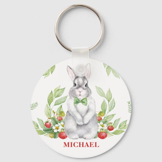 Porte-clés Bunny Boy Monogrammed (Recto)