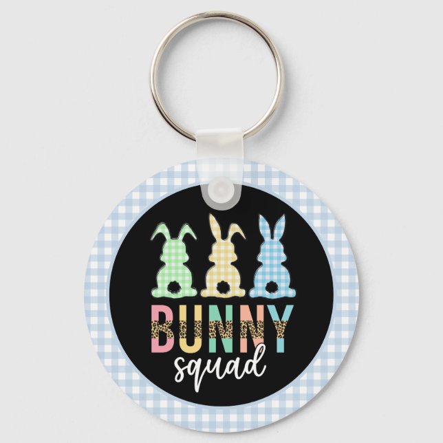 Porte-clés Bunny Squad | Chasse aux oeufs de Pâques Cute Bunn (Recto)