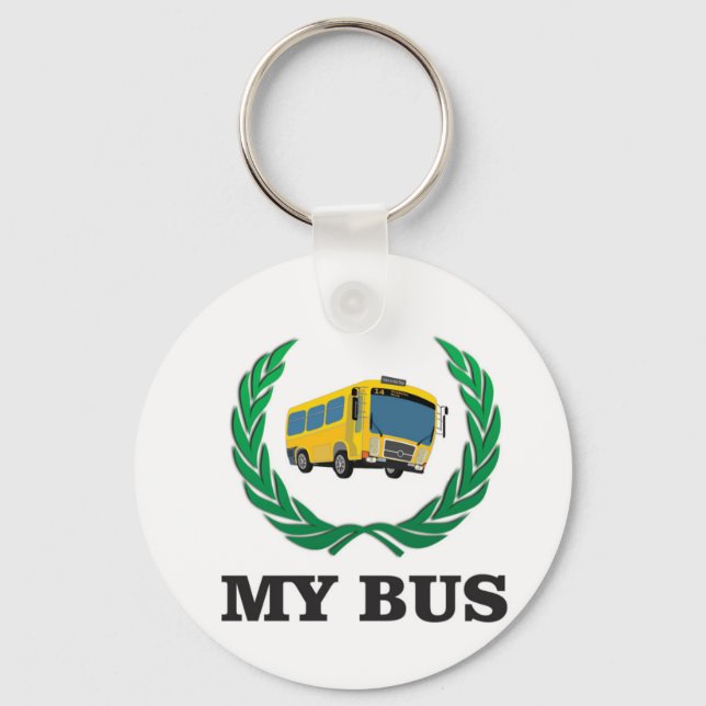Porte-clés bus jaune mon (Recto)