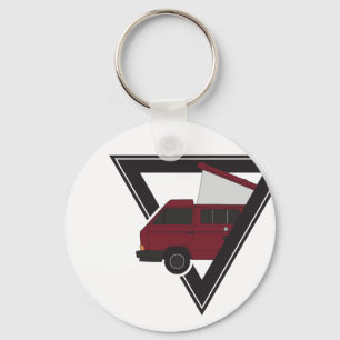 Porte-clés bus triangle maroon