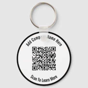 Porte-clés Business Black and White QR Code Template
