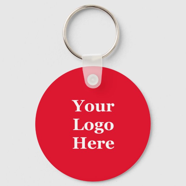 Porte-clés Business Bright Red Votre logo ici Modèle (Recto)