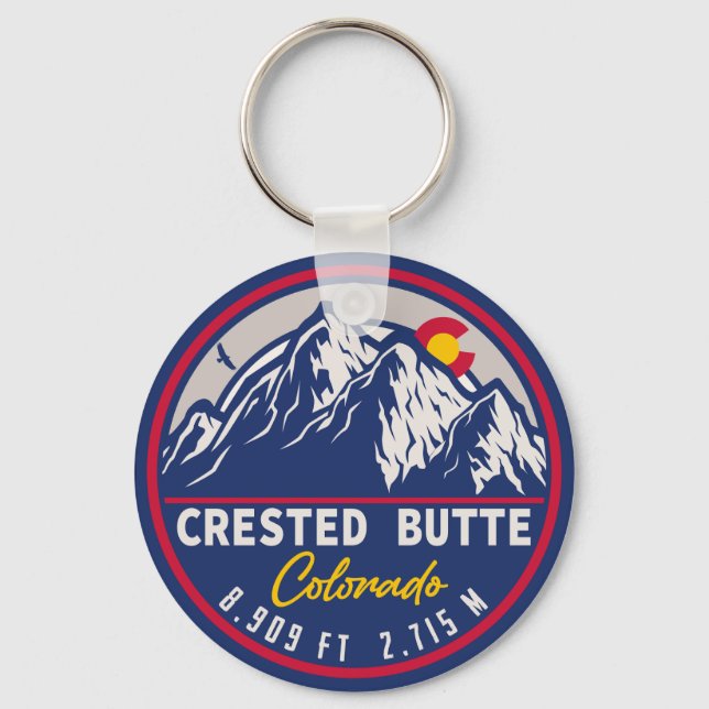 Porte-clés Butte de Crête Colorado - Souvenirs rétro (Recto)