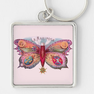 Porte-clés Butterfly Cigar Antique Painting