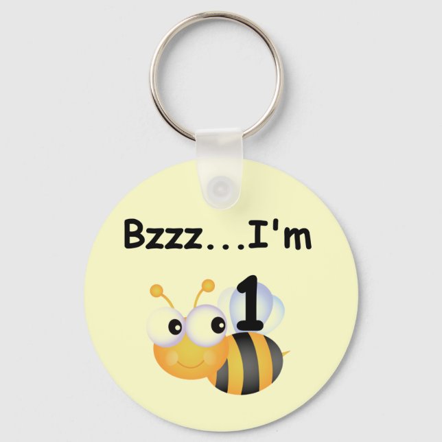 Porte-clés Buzz Bumblebee 1er Anniversaire T-shirts et cadeau (Recto)